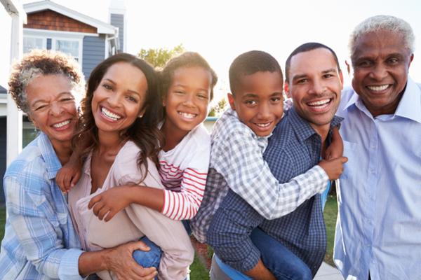 family smiling